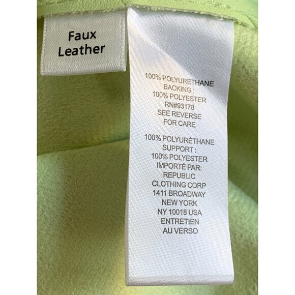 NWT Small House Of Harlow Vegan Leather Sleeveless Lime Green Midi Dress $249 - Picture 6 of 11